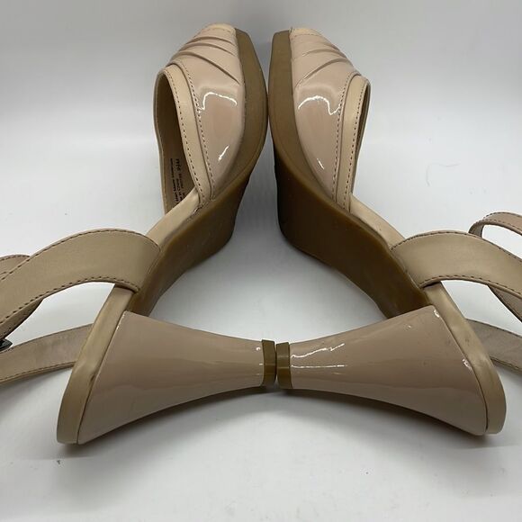 LifeStride Ladies "Acker" Strappy Peep Toe Pump Tan Leather High Heel Sandals - Picture 5 of 12